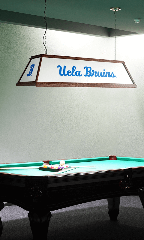 UCLA Bruins: Premium Wood Pool Table Light - White - ONLINE ONLY!