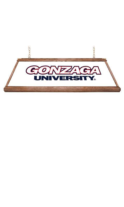 Gonzaga Bulldogs: Premium Wood Pool Table Light - White - ONLINE ONLY!