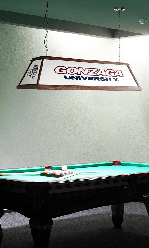 Gonzaga Bulldogs: Premium Wood Pool Table Light - White - ONLINE ONLY!
