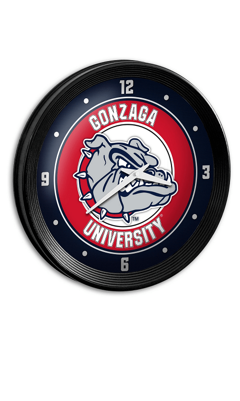 Gonzaga Bulldogs: Ribbed Frame Wall Clock - ONLINE ONLY!