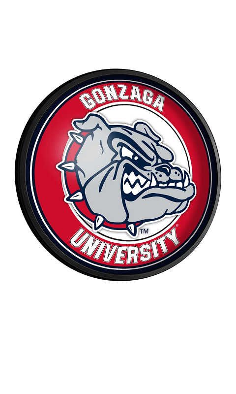 Gonzaga Bulldogs: Round Slimline Lighted Wall Sign - ONLINE ONLY!