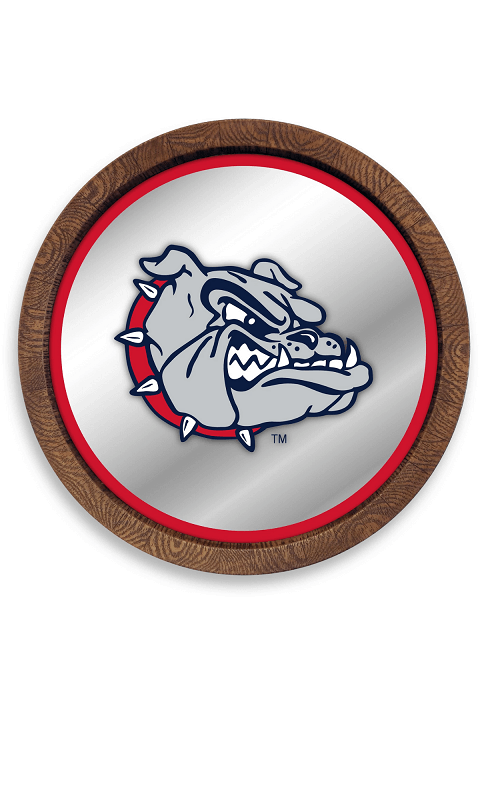 Gonzaga Bulldogs: Spike - "Faux" Barrel Top Mirrored Wall Sign - Red - ONLINE ONLY!