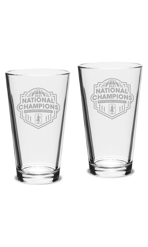 Stanford NCAA Women's Basketball National Champions Set Of 2 Mixing Glasses - 16 oz - ONLINE ONLY!