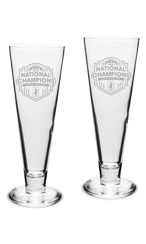 Stanford NCAA Women's Basketball National Champions Set Of 2 Pilsner Glass - 16 oz - ONLINE ONLY!