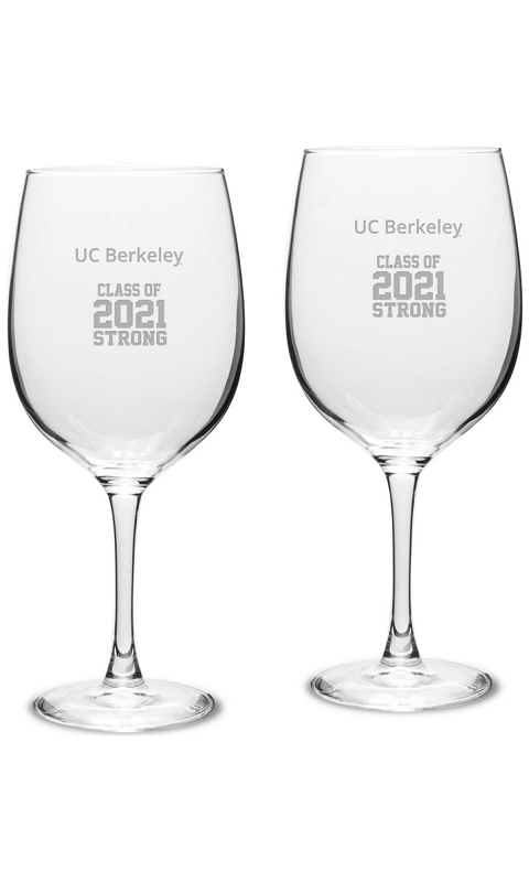 University of California Berkeley Set Of 2 Red Wine Glass - 19 oz - ONLINE ONLY!