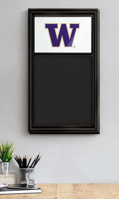 Washington Huskies: Chalk Note Board - White and Black - ONLINE ONLY!