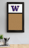 Washington Huskies: Cork Note Board - White and Black - ONLINE ONLY!