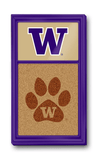 Washington Huskies: Dual Logo - Cork Note Board - Gold and Purple - ONLINE ONLY!