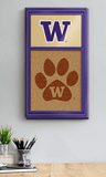 Washington Huskies: Dual Logo - Cork Note Board - Gold and Purple - ONLINE ONLY!