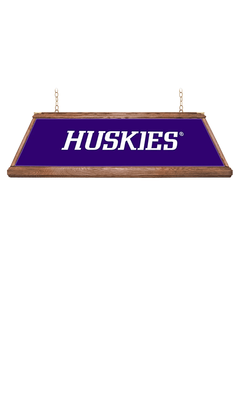 Washington Huskies: Huskies - Premium Wood Pool Table Light - Purple -ONLINE ONLY!