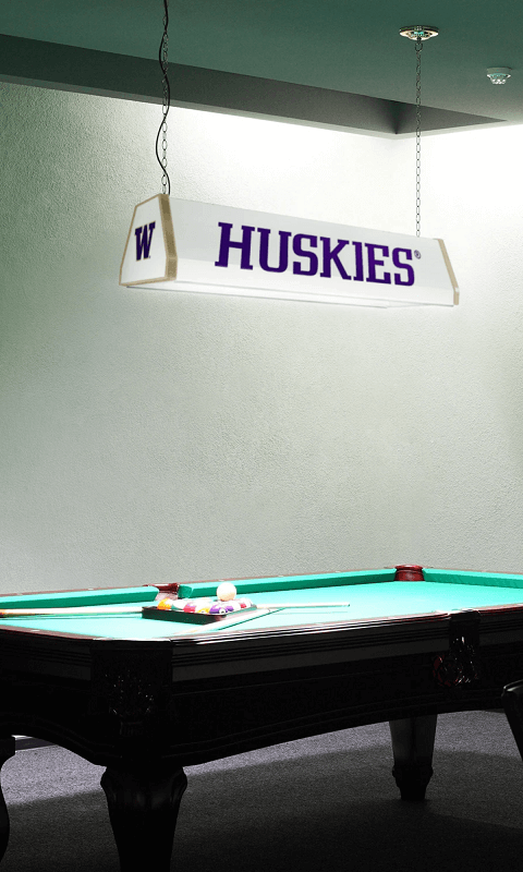 Washington Huskies: Huskies - Standard Pool Table Light -White - ONLINE ONLY!