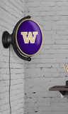 Washington Huskies: Original Oval Rotating Lighted Wall Sign - Purple - ONLINE ONLY!