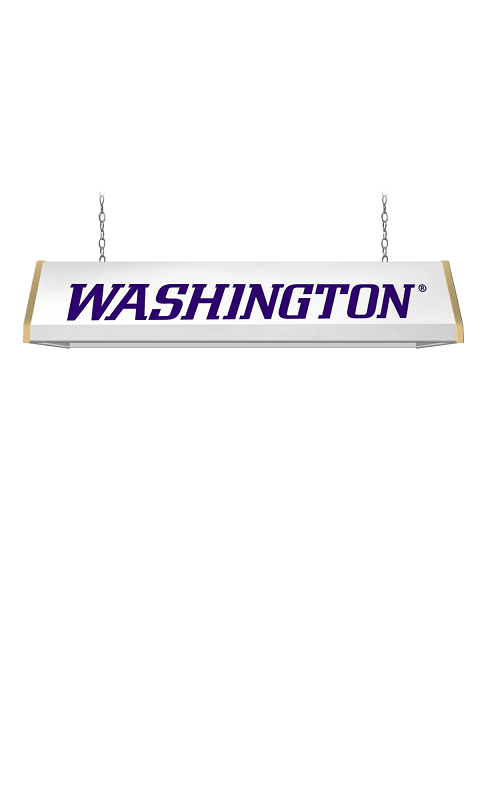 Washington Huskies: Standard Pool Table Light - White - ONLINE ONLY!