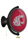 Washington State Cougars: Original Oval Rotating Lighted Wall Sign - Red - ONLINE ONLY!