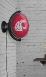 Washington State Cougars: Original Oval Rotating Lighted Wall Sign - Red - ONLINE ONLY!