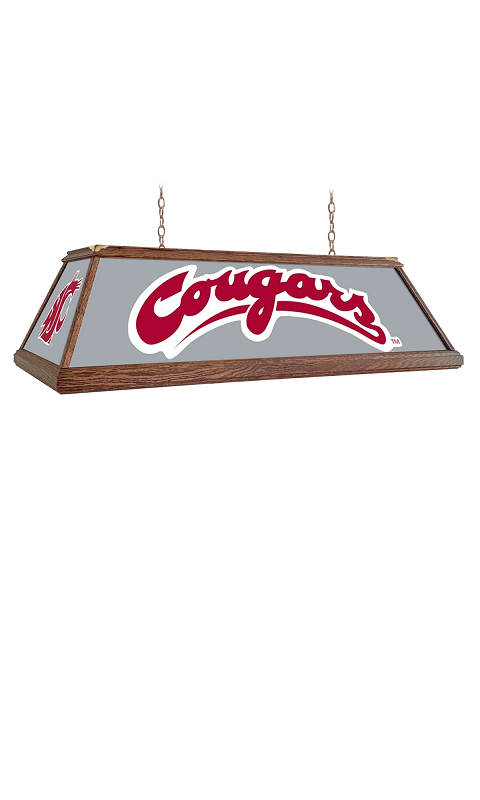 Washington State Cougars: Premium Wood Pool Table Light - Gray - ONLINE ONLY!