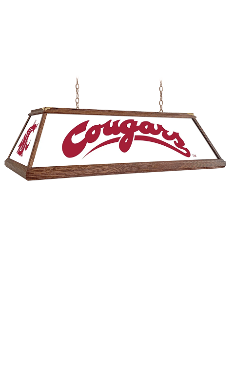 Washington State Cougars: Premium Wood Pool Table Light - White - ONLINE ONLY!