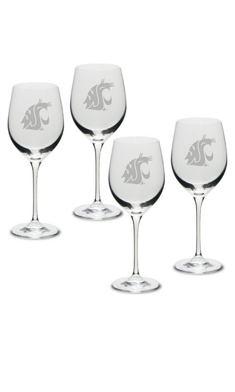 WSU Chardonnay Wine Glasses - Set of 4 - ONLINE ONLY!